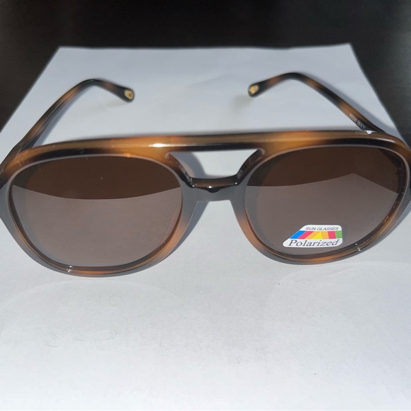 Woman’s/Mens Retro Havana Square Aviator Polarized Bridged Tortoise Sunglasses - Picture 7 of 14